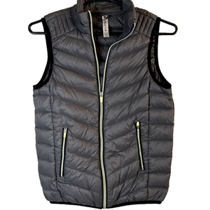 FABLETICS Ladies Vest /Down Feather/Quilted/ Grey Yellow/ size XS